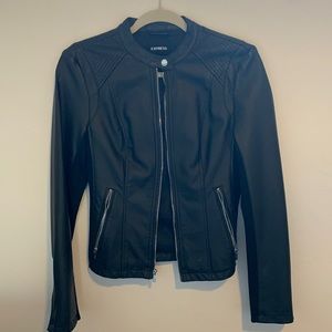 Black leather jacket
